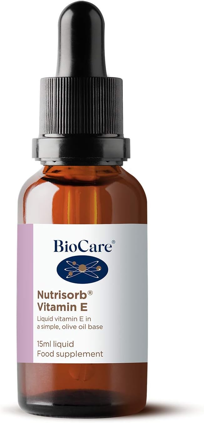 BioCare Nutrisorb Vitamin E - Protects Cells from Oxidative Stress - High Potency Liquid Form with 100iu of Vitamin E per Dose - 15ml