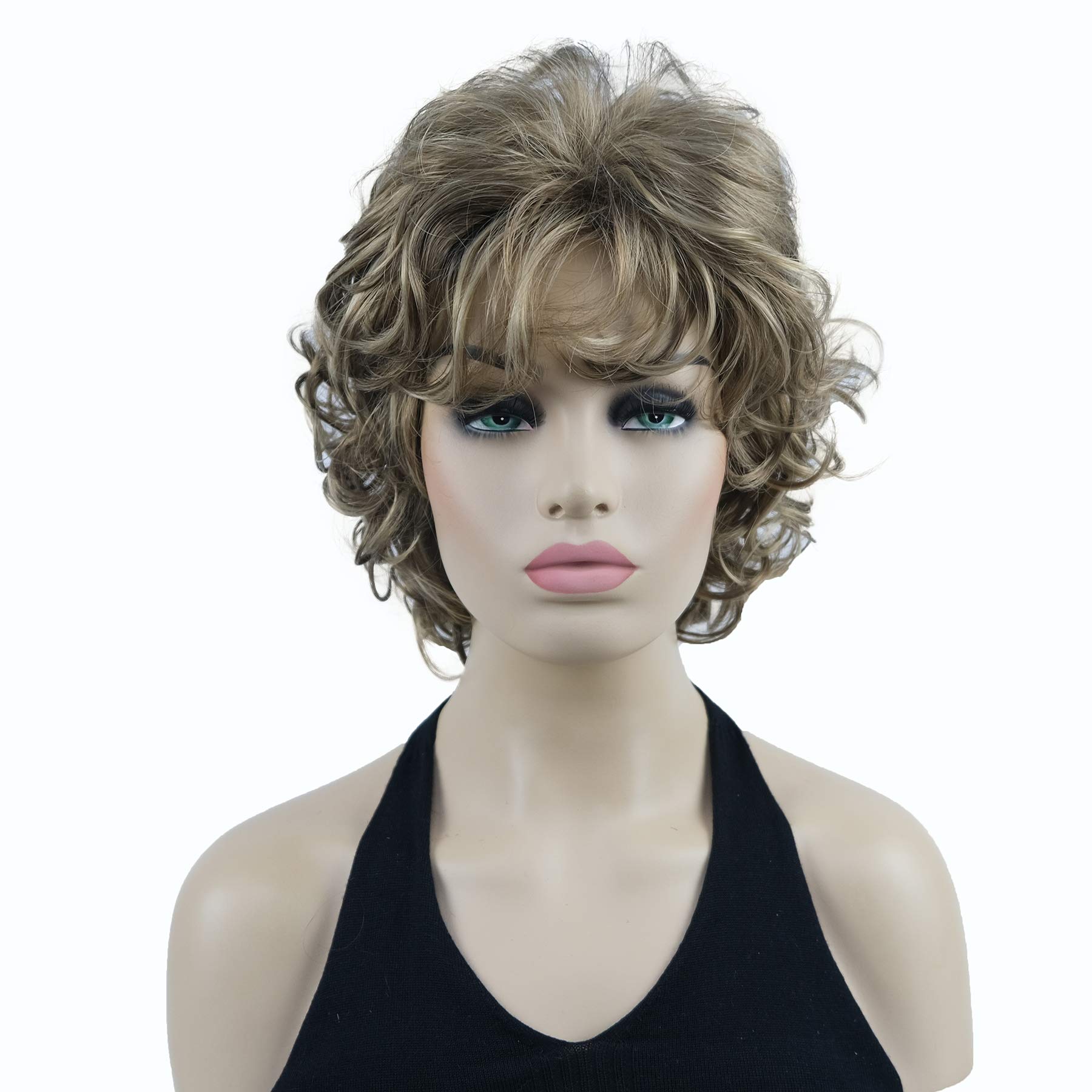 Lydell 10" Women's Short Soft Super Curly Wig Layered Natural Movement Synthetic Wigs (14-24)