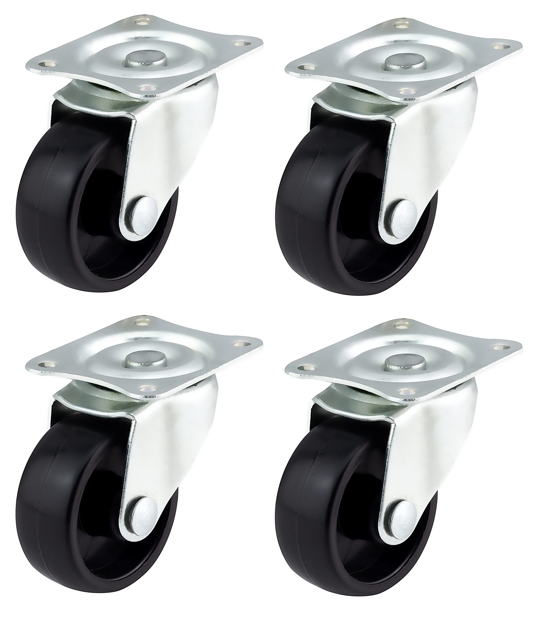 Qty. 4 x 40mm Swivel Castors- Furniture, Appliance & Equipment Small Wheels by Bulldog Castors - Max 100Kg Per Set