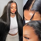 Pizazz 13x6 Glueless Wig Human Hair Pre Plucked Pre Bleached Pre Cut Upgrade Invisible Drawstring Straight Wig with Tapes 220
