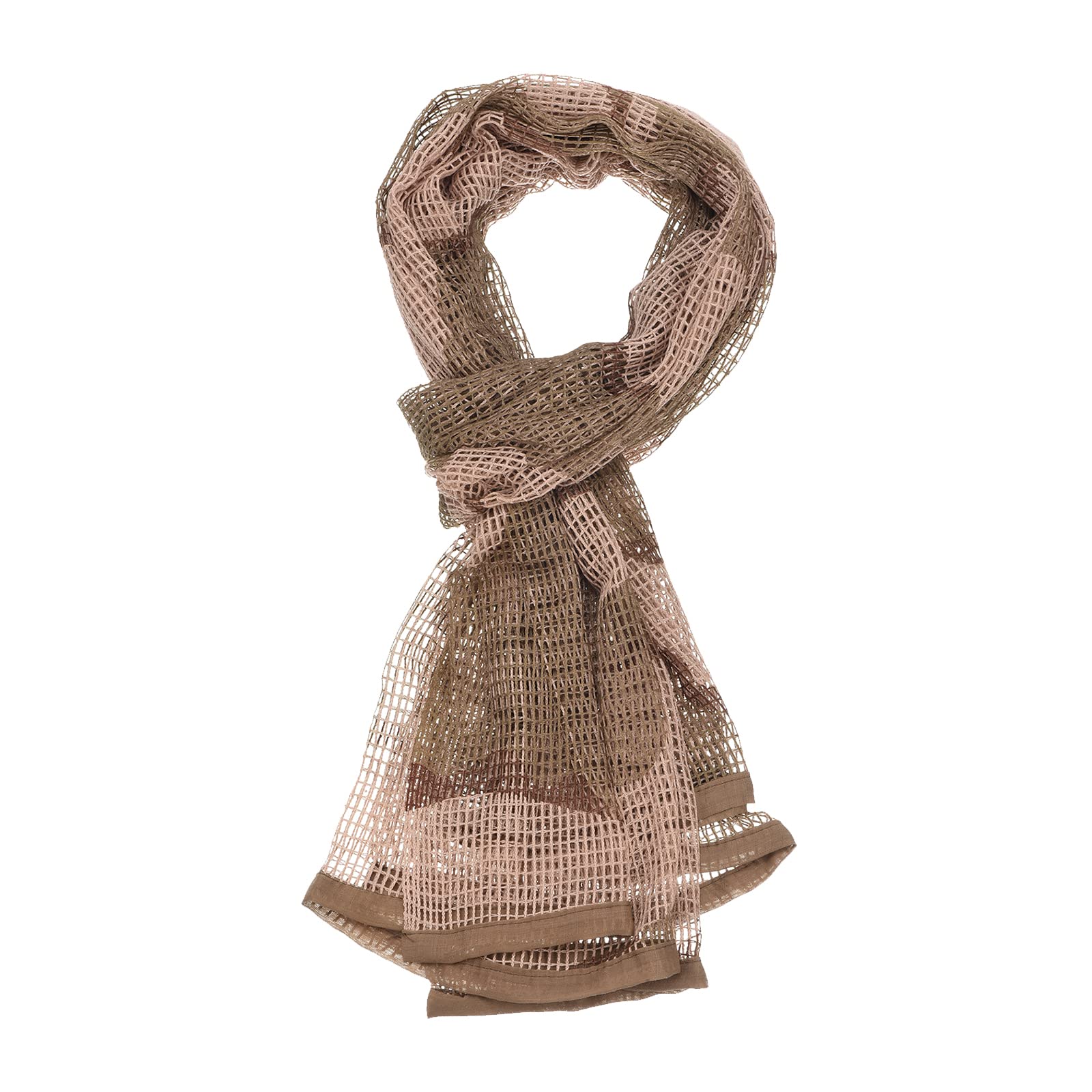 PATIKIL 71"x35" Camouflage Netting Camo Scarf, Camo Netting Veil Camo Mesh Neck Scarves Desert Mesh Scarves for Outdoor Activities, Desert Camo