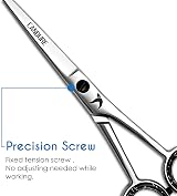 Candure Professional Hair Scissors 6.5" Barber Shears Stainless Steel Hair view 8