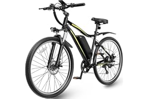 YOLOWAY Electric Bikes for Adults, 27.5" E Bikes for Adults with 1200W Peak Motor, 28 MPH, 50+ Miles Range Electric Bicycle, E Mountain Bike with 48V 10.4AH Removable Battery