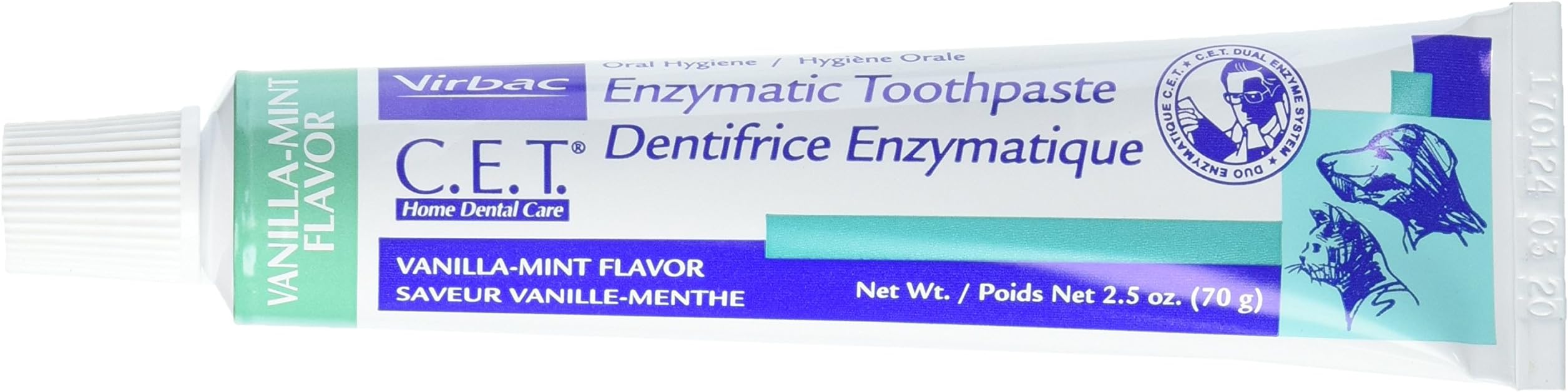 CET Enzymatic Toothpaste, 2.5 Ounce, VanillaMint Flavor, 1 pack