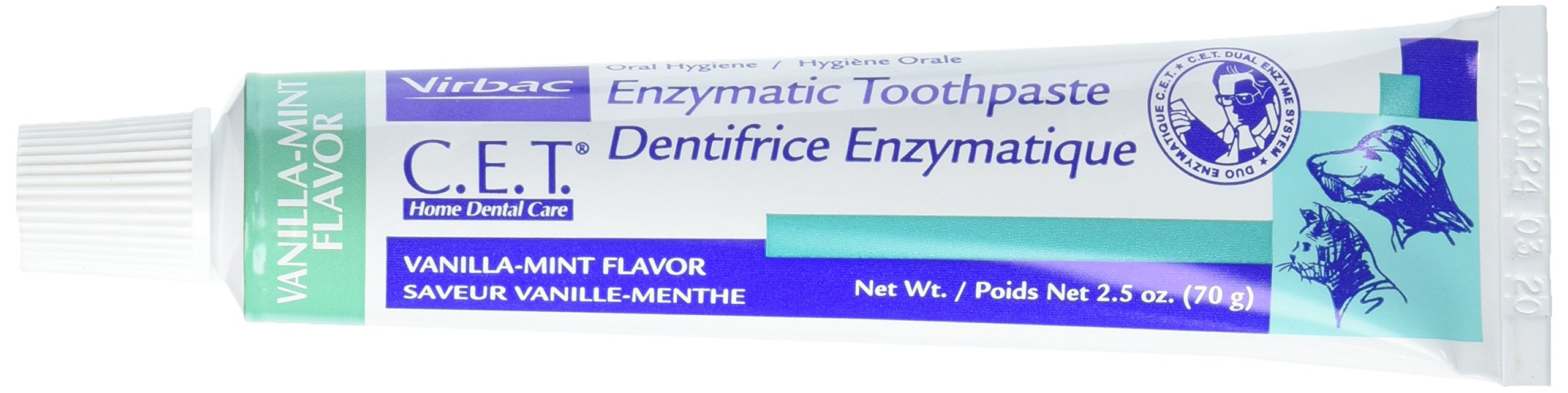 CET Enzymatic Toothpaste, 2.5 Ounce, VanillaMint Flavor, 1 pack