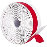TORRAMI Silicone Weather Stripping, 3 in x 20 ft, White Door Seal | Flexible Self-Adhesive Roll for Garage Door Tops, Sides and Bottoms, Barn Doors, Sliding Glass Doors and Window Frames