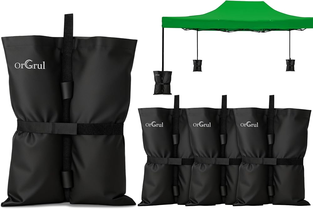 Orgrul 4 Gazebo Weights Sand Bags for Pop Up Canopy Tent Sun Shades Trampoline
