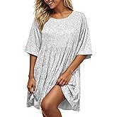 MAYSTEPPE Sparkly Glitter Dress, Sequin Babydoll Summer Dress Short Flowy Tiered Tunic Dress for Women Party Club Night