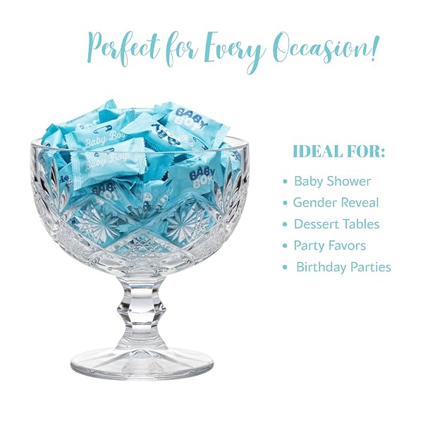 216CT BUTTER MINTS GENDER REVEAL – FOR BABY SHOWER FAVORS, BLUE BUTTERMINTS INDIVIDUALLY WRAPPED IN BULK, BABY SHOWER GAMES & GENDER REVEAL PRIZES, BABY BOY CANDY TREATS