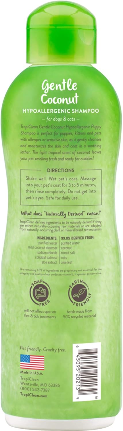 gentle coconut puppy shampoo