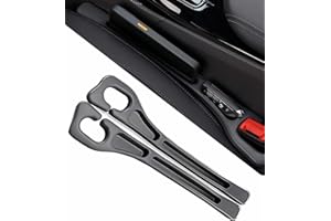 JOCOSE MOOSE Car Seat Gap Filler 2-Pack, Universal Fit Soft Foam Car Seat Gap Plug to Fill The Gap Between Seat and Console, Car Seat Crevice Blocker Stop Things from Dropping, Auto Accessories for SUV Truck Sedan