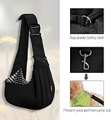 PETLOFT Puppy Sling Carrier for Small Pets up to 4.99 kg Black view 4