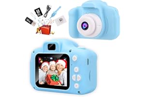 NIDOOT Kids Digital Camera, Toddler Camera, Kid Camera with 2 Inch Screen and 32Gb SD Card, Camera for Kids, Toys for 5 Year Old Girls, Birthday Gifts Christmas Toy for 3 4 5 6 7 8 Childs Boys(Blue)