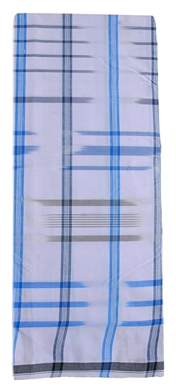 Men's Cotton Lungi (White) Assorted design