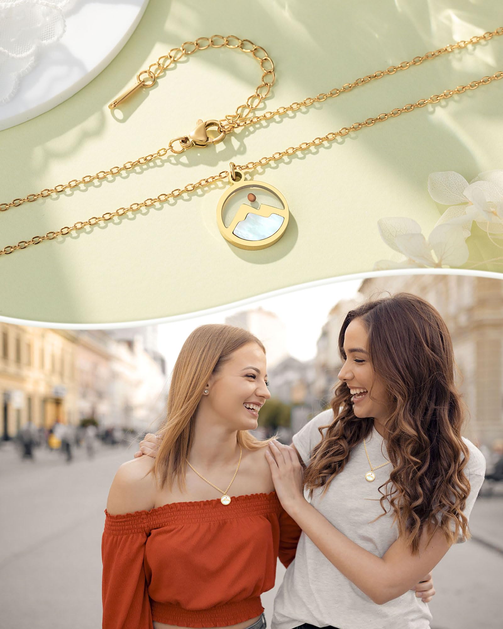 Eryuor Silver/Gold Moving Mountains-Mustard Seed Faith Necklace for Women Teens