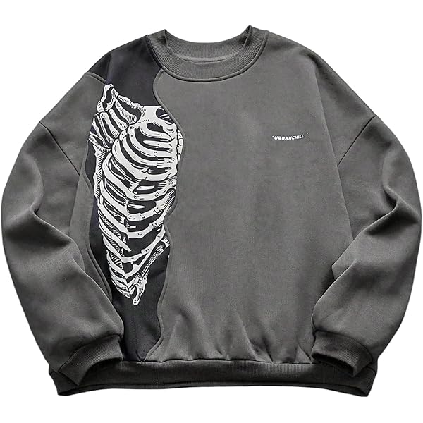 Verdusa Men's Striped Crew Neck Sweatshirt Contrast Binding Long