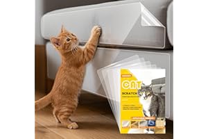 ORERERED 12 Pcs Anti Cat Scratch Furniture Protector, Couch Protector from Cat Claws - Single-Sided Heavy-Duty Easy-to-Apply, Scratching Deterrent and Shield for Sofa Corners, Walls, Doors, 14in