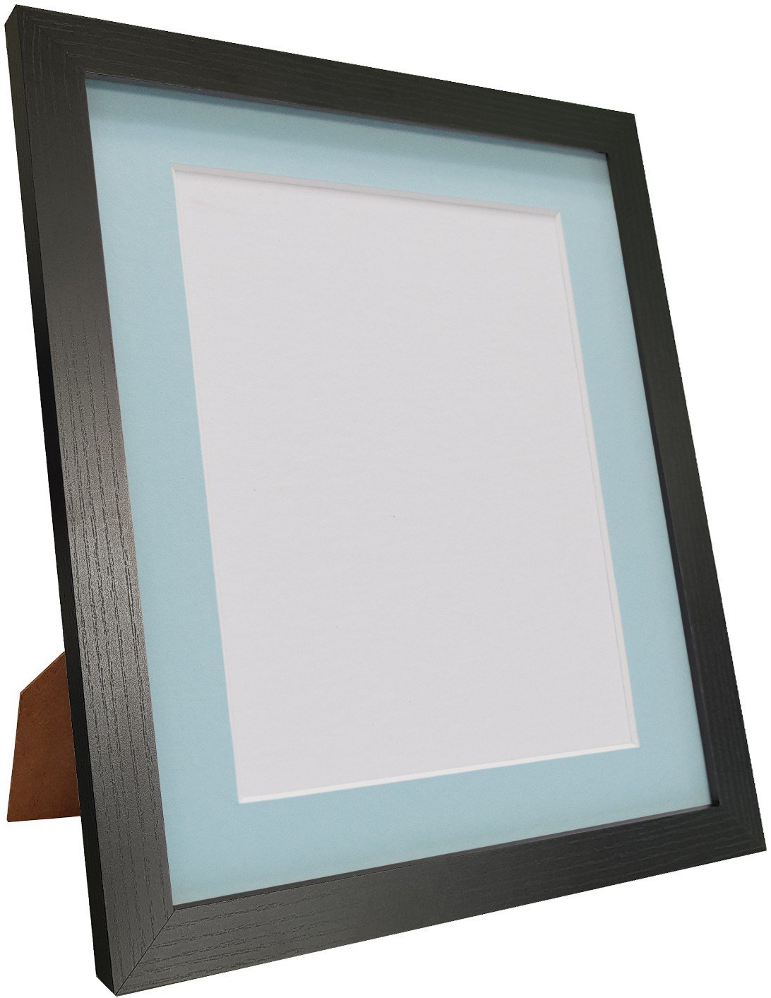 FRAMES BY POST Frame, Wood, Blue Mount, 40 x 30 cm Image Size 12 x 10 Inch