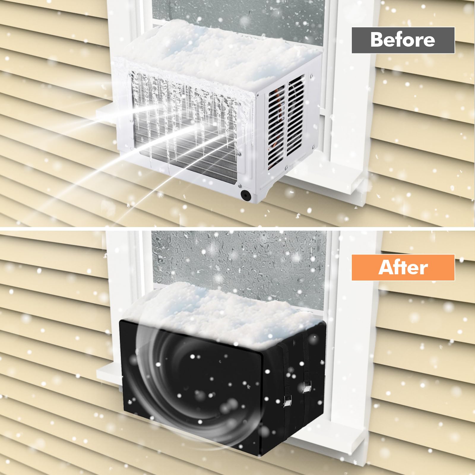Window Air Conditioner Covers for Outside Unit for Winter Insulation, 21
