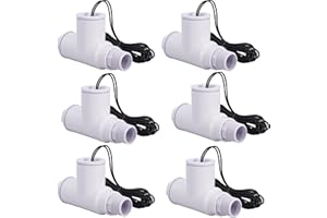 Seweder SS1 Float Switch Condensate Overflow Switch with 3/4 Inch Adaptor and 6FT Wire for HVAC Drain Pan Condensate for condensate Overflow Detection (6PCS)