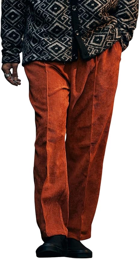 Amazon ジャーナルスタンダード ピンタック メディカル コーデュロイ シェフパンツ M オレンジ ミディアムパンツ 通販
