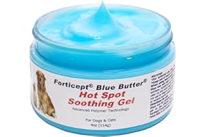 Forticept Blue Butter – Hot Spot Treatment for Dogs Cats | Dog Cat Wound Care | Skin Yeast Infections, Ringworm, Cuts, Rashes, First Aid Veterinary Strength Anti Itch Cream 4oz