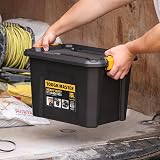 TOUGH MASTER 18L Heavy Duty Storage Box Lid Stackable Tool Home Office Workshop view 5