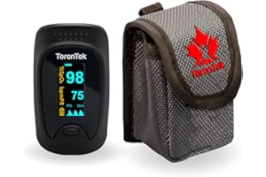 Medical-Grade Pulse Oximeter | Proudly Canadian | 6 Display Modes & Adjustable Brightness | Heart Rate & Oxygen Monitor | Ala