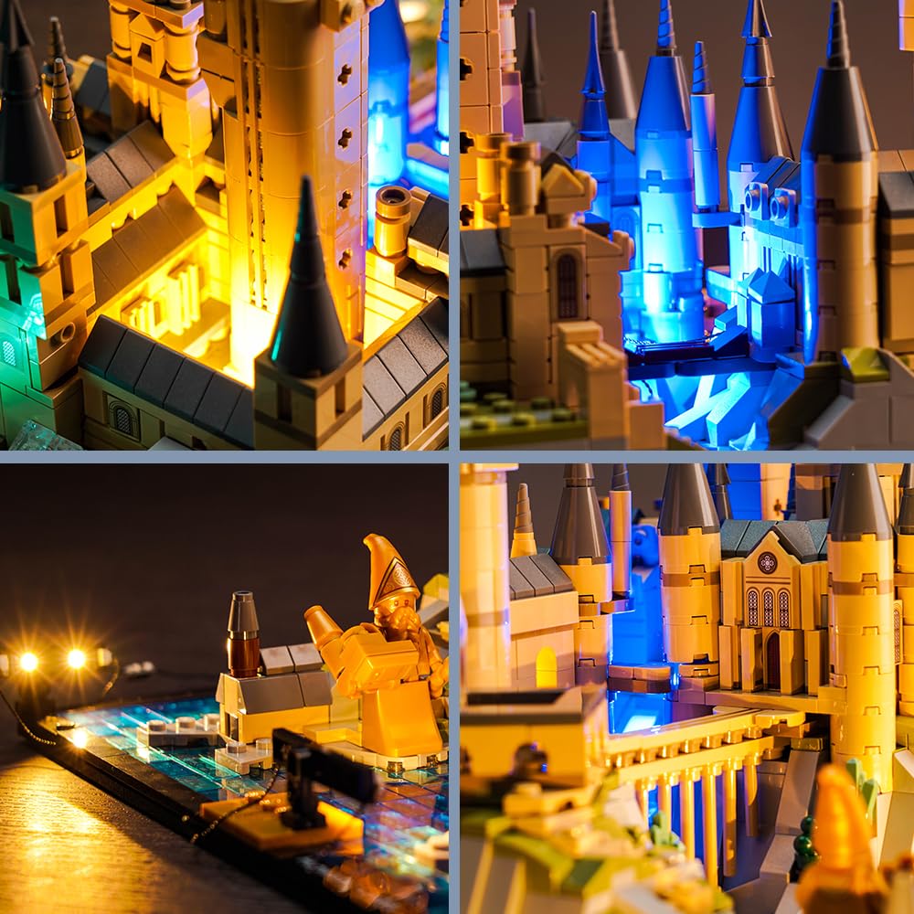 Led Licht Set Kompatibel mit Lego 76419 Hogwarts Castle and Grounds (Kein Lego), Dekorationsbeleuchtungsset Compatible with Lego Hogwarts Castle and Grounds Kreative Spielzeug - Standard Version 3
