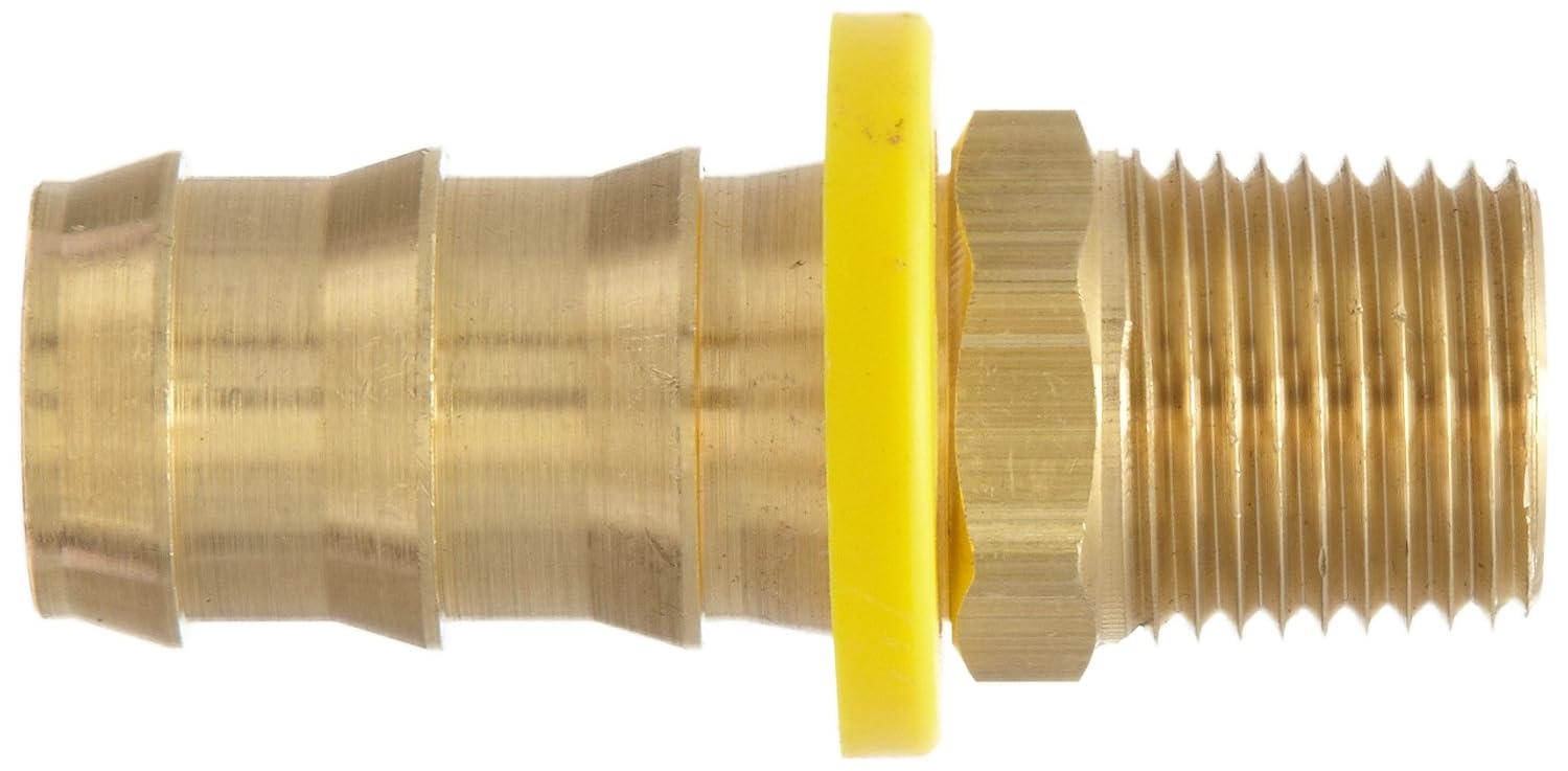 Adapter 1/2 NPTF Male x 5/8 Hose ID Push On Dixon BPN54 Brass PushOn