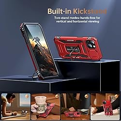 Goodon for iPhone 14 Plus Case with Sliding Camera