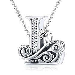 925 Sterling Silver Letter L Charms for Pandora