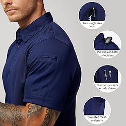 MIER Men's Outdoor Performance Tactical Polo Shirts