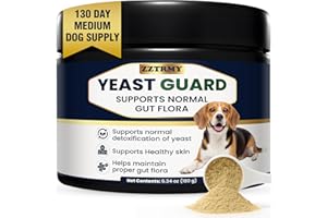 ZZTRMY Yeast Guard for Dog Yeast, Yeast Powder for Dogs,Supports Healthy Ears, Skin and Paws, All Aatural Herbal Formula, Reduces Inflammation and Irritation, Relieves Dogs Allergies,Gentle Dog Yeast Relief