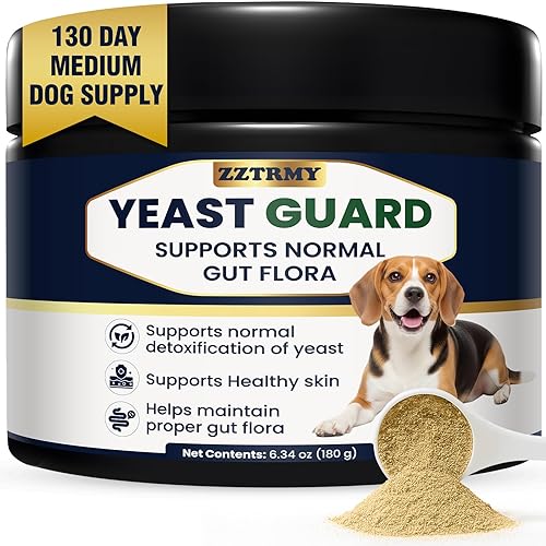 Yeast Guard for Dog Yeast, Yeast Powder for Dogs,Supports Healthy Ears, Skin and Paws, All Aatural Herbal Formula, Reduces Inflammation and Irritation, Relieves Dogs Allergies,Gentle Dog Yeast Relief