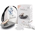 Manta Pulse Electric Scalp Massage Brush – Wet Exfoliating Scalp Massager, Shampoo Brush for Hair Growth with Shower Holder, Grey