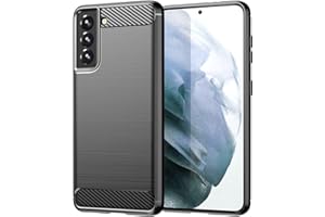 Aikcks for Samsung Galaxy S21 5G Phone case, Shockproof, Scratch Resistant Carbon Fiber Jacket, Soft TPU, for Galaxy S21 5G case (Black)