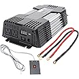 Amazon Basics 1000W Car Power Inverter 12V to 110V for Vehicles, Grey, 13.81 x 7.44 x 3.07 inches
