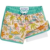 maamgic Boys Swim Trunks with Compression Liner Vintage Swim Shorts Toddler Swimsuit