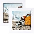 Amazon.com - LEKAIYA 5x5 White Picture Frames Set of 2, Square Solid ...