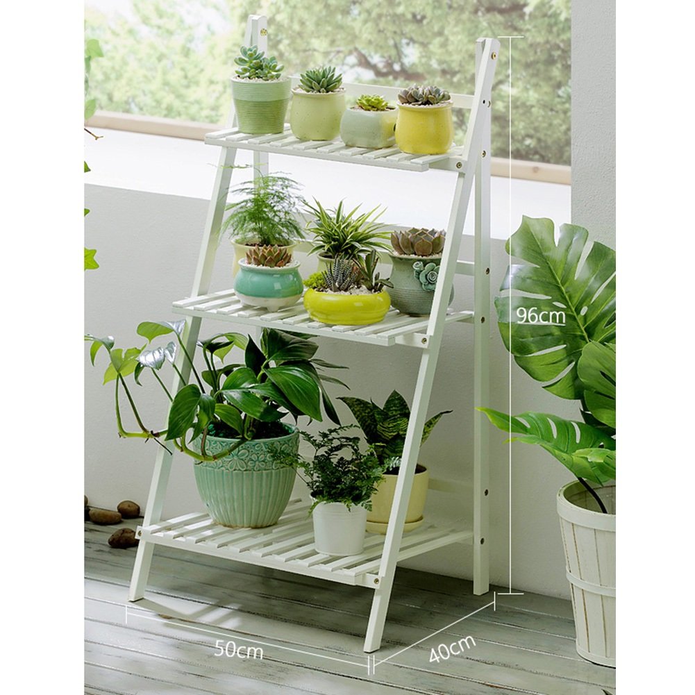 ASDFNF Soporte De Flores, Planta De Maceta De Madera Escalera De ...