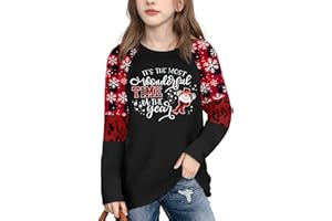 YI XIANG RAN Boys Girls Christmas Shirts Kids Christmas Plaid Leopard Tree Print Shirt Blouse Toddler Long Sleeve Holiday Shirt Tops 5-14y