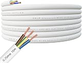 SHPELEC Flexible White Cable 0.75mm 1.0mm 1.5mm 2.5mm BASEC Approved 5m