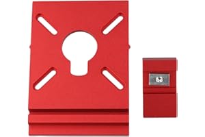 Woodworking Aluminum Router Guide Rail Adapter with Rail Stop, 4.96 x 3.54 in Compact Trimmer Attachment For Most Standard Tr