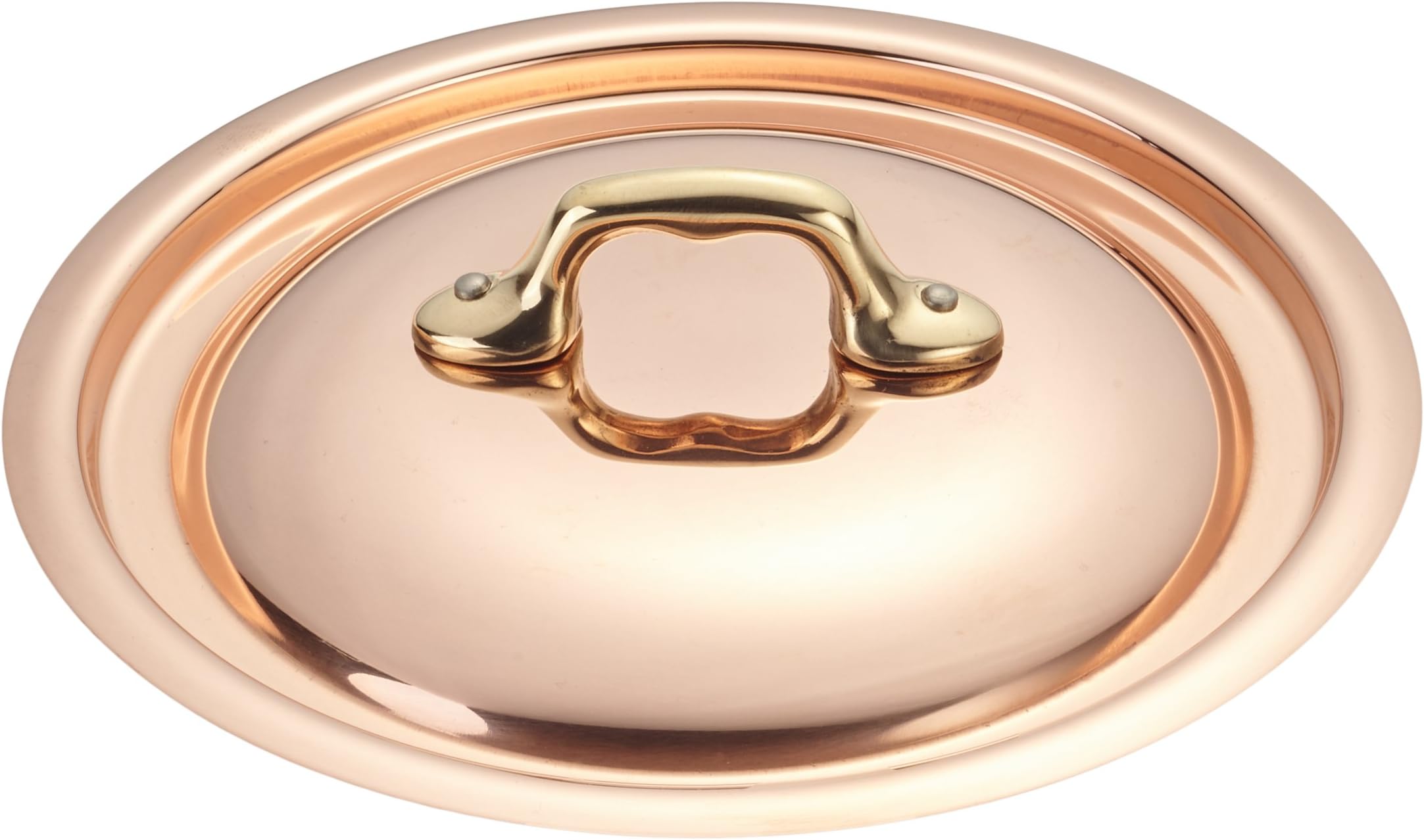 MauvielM'Heritage M'150 B Copper Lid With Brass Handle, 6.3-In