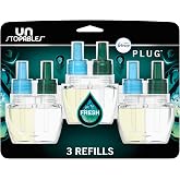 Febreze Plug-in Air Freshener, Odor-Fighting Scented Oil Refill, Air Fresheners for Home, Bathroom and Kitchen, Long Lasting, Unstopables Fresh Scent, 0.87oz Refills, Multi Color, 3 Count