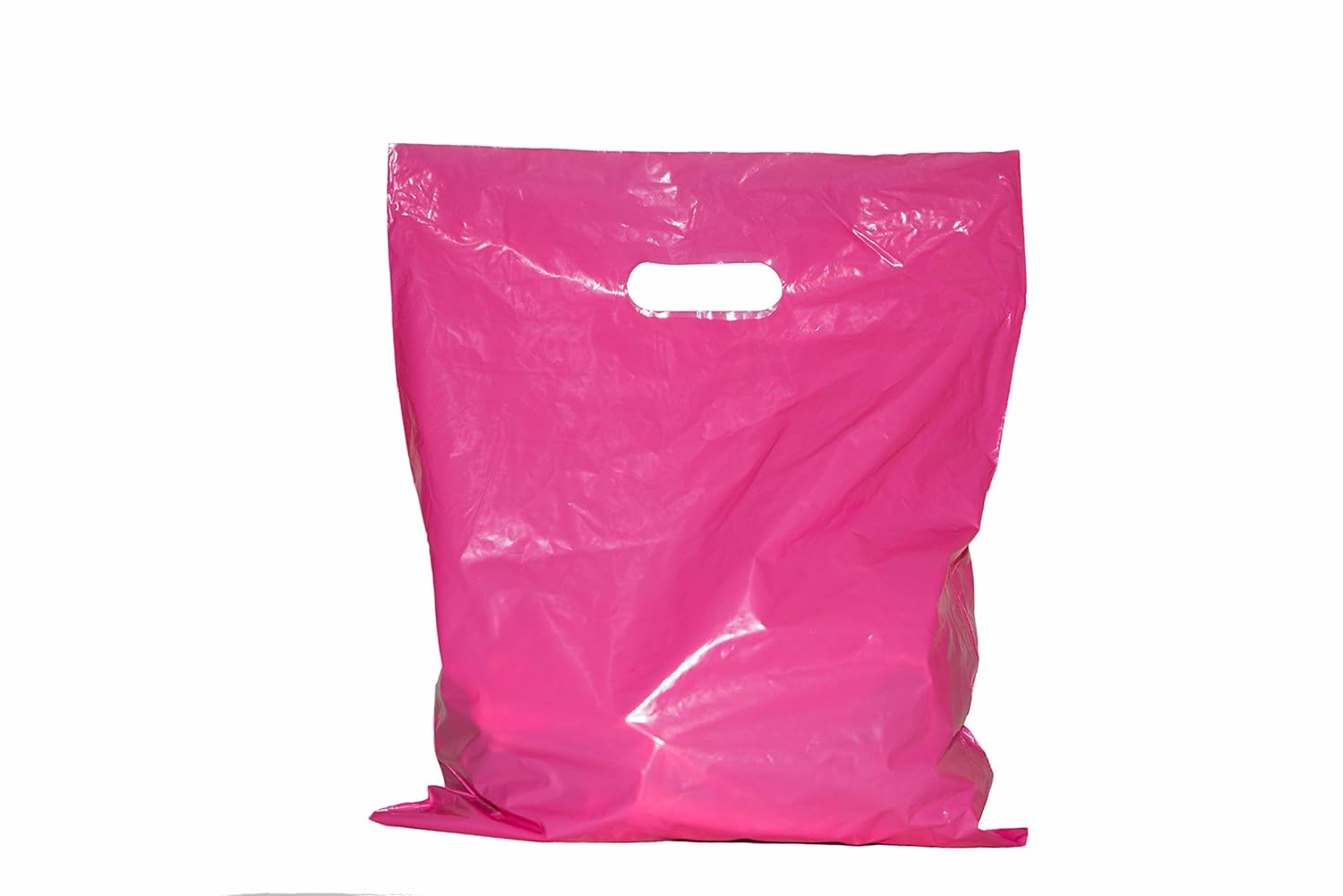 Amazon.com: Merchandise bags: ACME Bag Bros 100 large pink glossy retail shopping bags with ...