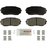 BOSCH BE1258H Blue Ceramic Disc Brake Pad Set with Hardware - Front | Compatible with Select Ford Edge; Lincoln MKX; Mazda CX-5, CX-7, CX-9; FRONT