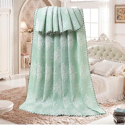 Sommer Bettdecke 200 * 220 cm Licht Kühlen Sommer Quilt Atmungsaktive Sommerdecke 100% Baumwolle Frottierdecke (Farbe blau, g