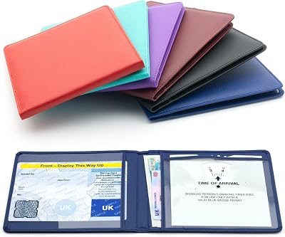 CKB LTD Disabled Badge Holder Wallet for Car Blue Badge PU Leather